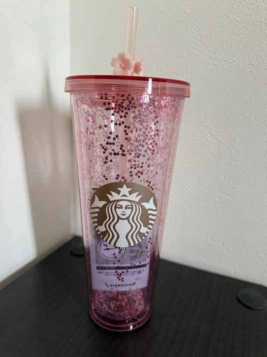 2018 Starbucks Korea Cherry Blossom Glitter Cold Cup